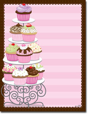 Paper So Pretty - Blank Designer Papers (Cupcakes) (DP1073)